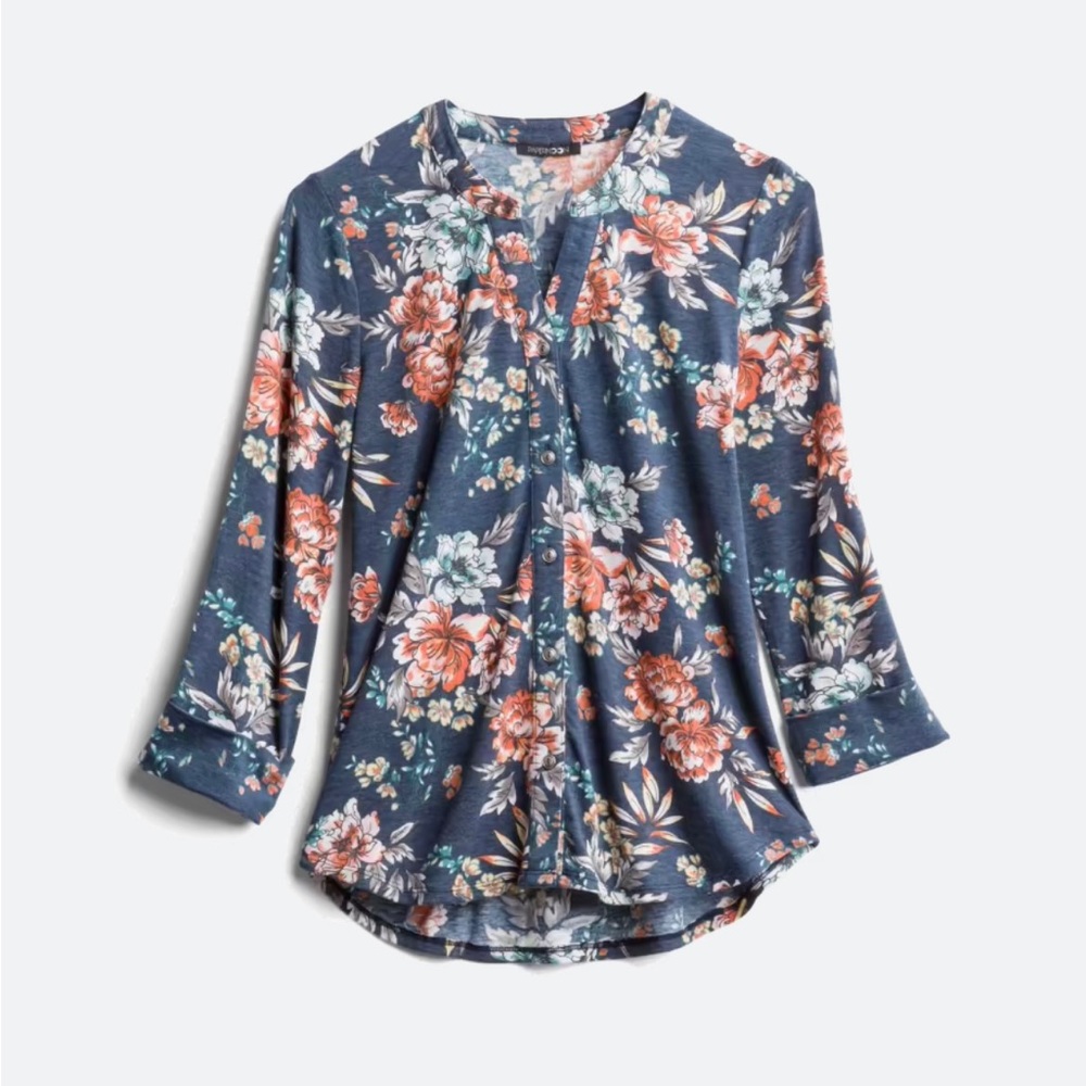 Papermoon penny button down knit top